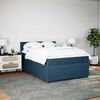 vidaXL Cama box spring con colch&oacute;n terciopelo azul 140x190 cm