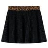 Falda infantil con cinturilla de leopardo negro 92