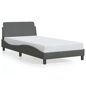 vidaXL Estructura de cama Dover tela gris oscuro 90x200 cm