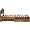 vidaXL Estructura de cama con cabecera Madera vieja 140 x 190 cm