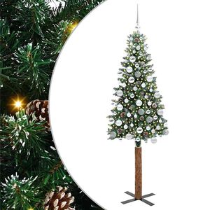 vidaXL &Aacute;rbol de Navidad Delgado con 300 LED con soporte Verde 180 cm