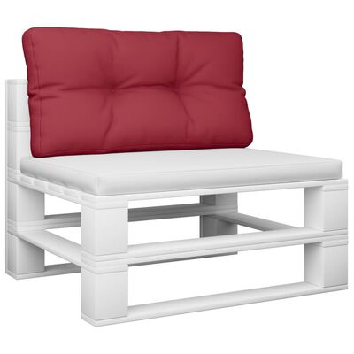 vidaXL Cojín para sofá de palets de tela rojo tinto 70x40x12 cm