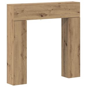 vidaXL Marco de chimenea Roble artisan 102 x 18 x 100,5 cm
