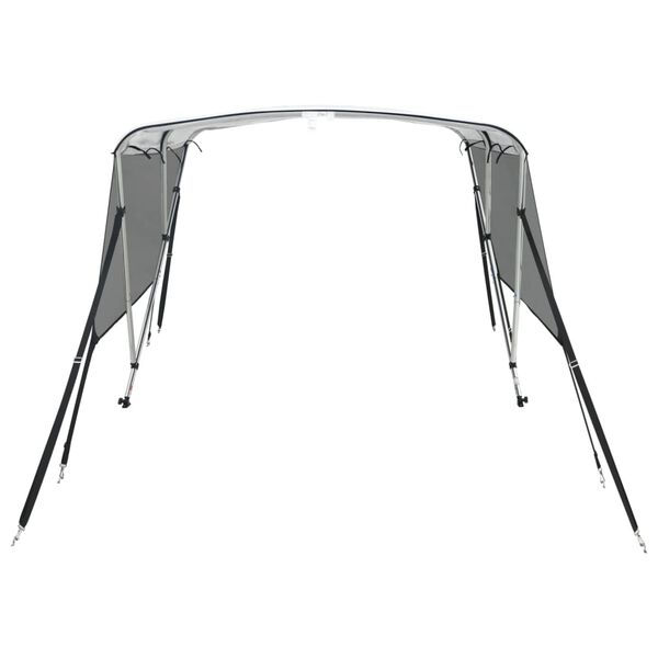 vidaXL Toldo bimini 3 arcos con paredes laterales de malla