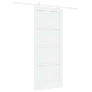 vidaXL Puerta Corredera Blanco 83 x 202 cm Madera de Pino Maciza