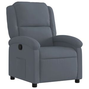 vidaXL Sill&oacute;n reclinable de terciopelo gris oscuro