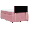 vidaXL Cama box spring con colch&oacute;n terciopelo rosa 120x200 cm