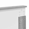 vidaXL Estructura de cama con cabecera Gris Sonoma 135 x 190 cm