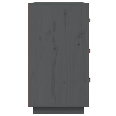 vidaXL Aparador madera maciza de pino gris 80x40x75 cm