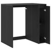 vidaXL Armario para lavadora con puerta Roble Negro 87 x 60 x 89 cm