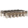 vidaXL Set comedor de jard&iacute;n con cojines 13 pzas rat&aacute;n sint&eacute;tico beige