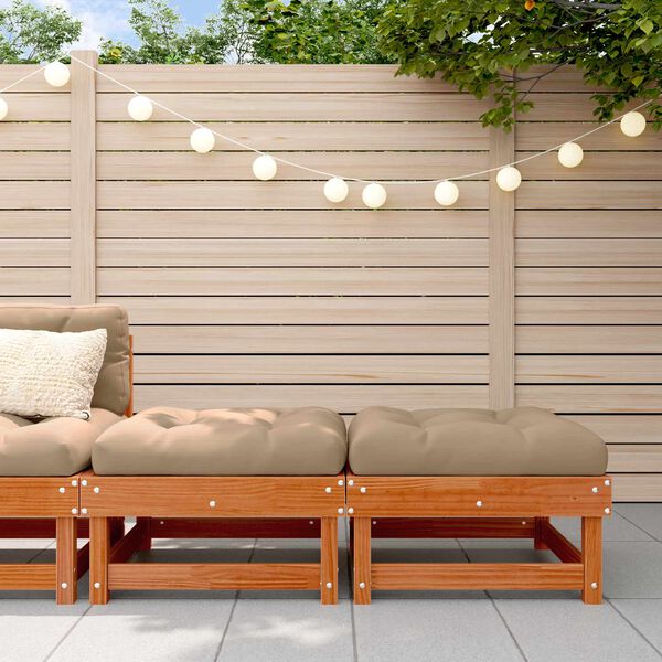 vidaXL Reposapi&eacute;s de Jard&iacute;n Pino macizo Marr&oacute;n Cera