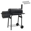 vidaXL Parrilla al aire libre 103 x 60 x 113 cm Acero Negro