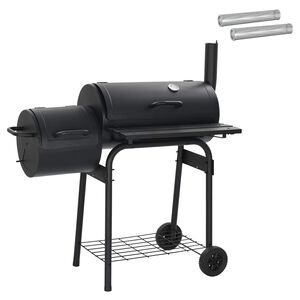 vidaXL Parrilla al aire libre 103 x 60 x 113 cm Acero Negro