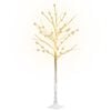 vidaXL Abedul artificial blanco con 72 LEDs blanco c&aacute;lido 150 cm