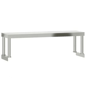 vidaXL Estante sobre mesa de trabajo acero inoxidable 110x30x35 cm