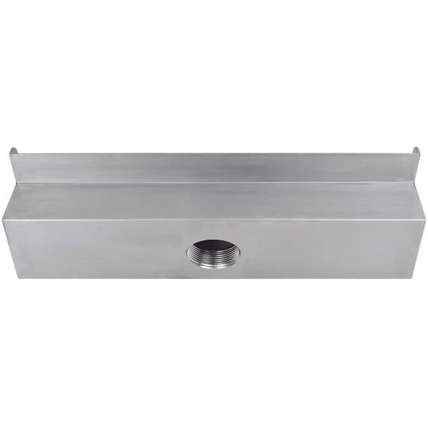 vidaXL Fuente cascada rectangular piscina acero inoxidable 45 cm