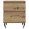 vidaXL Mesitas de noche 2 uds madera roble artisian 40x35x50 cm