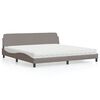 vidaXL Cama con colch&oacute;n Dover tela gris taupe 200x200 cm