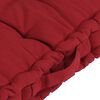 vidaXL Cojines para palets de suelo 6 unidades algod&oacute;n rojo burdeos