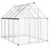 vidaXL Invernadero con marco base aluminio plateado 224x169x195 cm