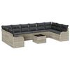 vidaXL Conjunto de sof&aacute; de jard&iacute;n Gris Claro 55 x 55 x 37 cm
