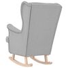 vidaXL Silla mecedora de tela gris nube 74x90x102 cm