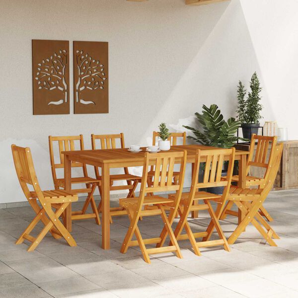 vidaXL Silla de Jardín 8 pcs Marrón 36 x 46 x 86cm