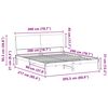 vidaXL Estructura de cama con cabecera Marr&oacute;n y taupe 200 x 200 cm
