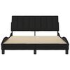 vidaXL Estructura de cama sin colch&oacute;n Hanko tela negro 120x200 cm
