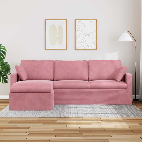 vidaXL Sof&aacute; Rosa Dimensiones generales: 228 x 134 x 80 cm (An x P x A)
