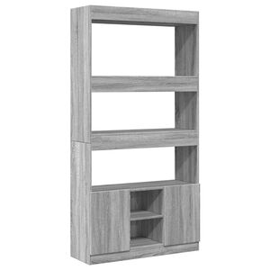 vidaXL Aparador alto madera de ingenier&iacute;a gris Sonoma 92x33x180 cm