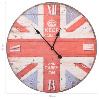 vidaXL Reloj vintage de pared UK 60 cm