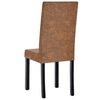 vidaXL Sillas de comedor 4 unidades de tela marr&oacute;n