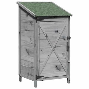 vidaXL Cobertizo de Jard&iacute;n Gris 59,5 x 56 x 113,5 cm