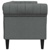 vidaXL Sofá Chesterfield Otro Gris oscuro 201.5 x 74.5 x 74.5 cm tela