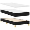vidaXL Cama Box Spring LED con colch&oacute;n con LED Negro 80 x 200 cm tela