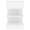 vidaXL Mesitas de noche 2 uds madera contrachapada blanco 40x35x65 cm