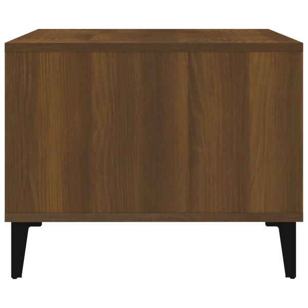 vidaXL Mesa de centro madera contrachapada marr&oacute;n roble 60x50x40 cm
