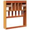vidaXL Cabecero de cama almacenaje madera maciza pino marr&oacute;n 75 cm