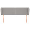vidaXL Cabecero de tela gris claro 147x23x78/88 cm