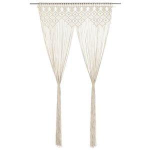 vidaXL Cortina de macram&eacute; algod&oacute;n 140x240 cm