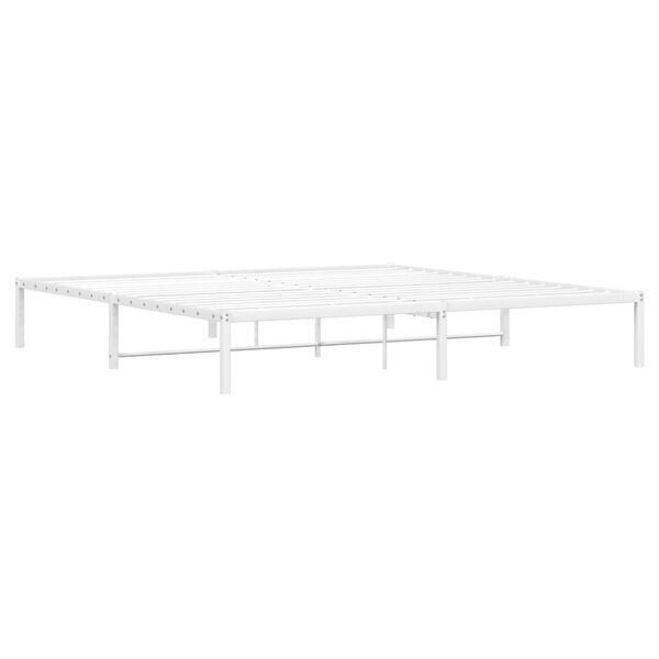 vidaXL Estructura de cama sin colch&oacute;n metal blanco 193x203 cm