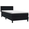 vidaXL Cama box spring con colch&oacute;n cuero sint&eacute;tico negro 90x210 cm