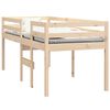 vidaXL Cama alta madera maciza de pino 75x190 cm