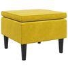vidaXL Taburete con patas de madera terciopelo amarillo