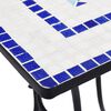 vidaXL Mesa y sillas de bistró 3 piezas mosaico cerámica azul y blanco