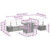 vidaXL Conjunto de Comedor de Jard&iacute;n con coj&iacute;n 7 pcs Beige y gris
