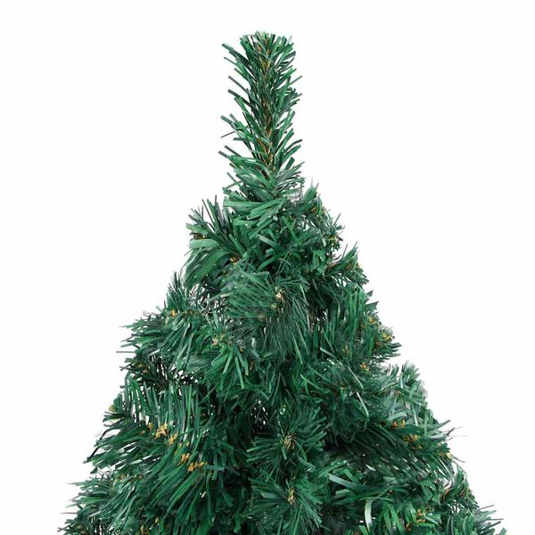 vidaXL &Aacute;rbol de Navidad preiluminado con luces y bolas verde 120 cm