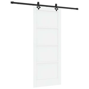 vidaXL Puerta Corredera Blanco y Negro 83 x 202 cm